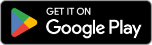 Google play logo on a black background